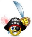 Pirate emoticon - no border