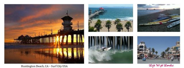 Huntington Beach, CA - Surf City, USA Collage