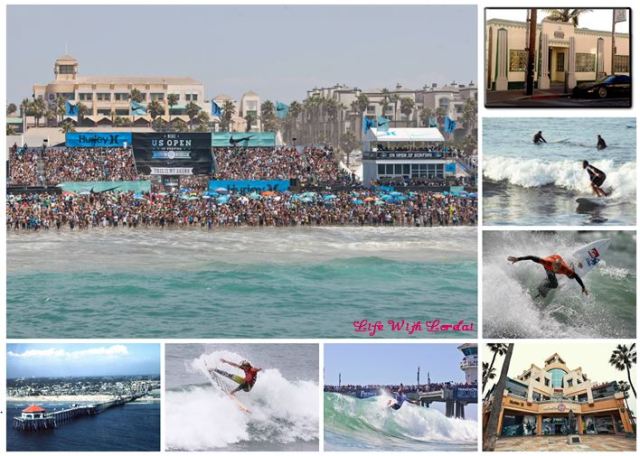 Huntington Beach Surfing Collage