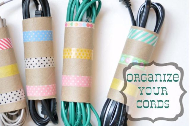 Organize Your Cords DIY Project with toilet Paper Rolls | Life With Lorelai